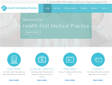 Tablet Screenshot of healthfirstmedical.net.au
